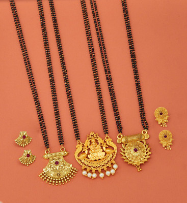JS ENTERPRISE Alloy Gold-plated Gold Jewellery Set(Pack of 3)