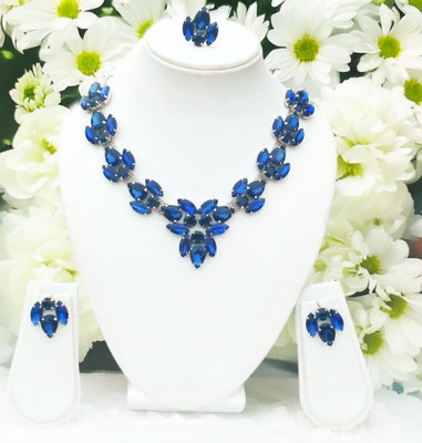 SHAW STORE Alloy Blue, Silver Jewellery Set(Pack of 1)