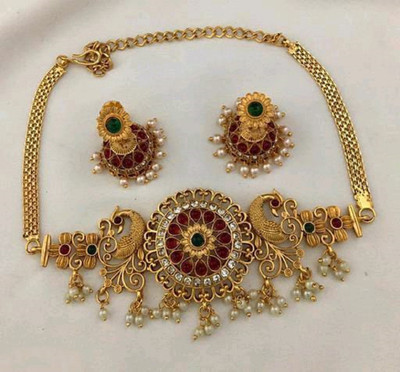 KEYMAX Alloy Red Jewellery Set(Pack of 1)