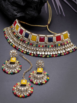 Sukkhi Alloy Gold-plated Multicolor Jewellery Set(Pack of 1)