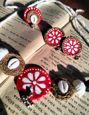 FASHION HOUSE Fabric Red, White Jewellery Set(Pack of 1)