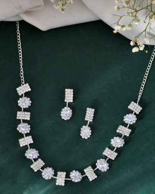 Jewels Nest Stainless Steel Gold-plated Silver Jewellery Set(Pack of 3)