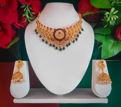 Pranav art Alloy Gold-plated Gold Jewellery Set(Pack of 1)