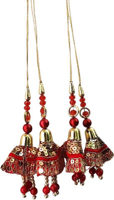 Latkan Fabric Red Jewellery Set(Pack of 1)