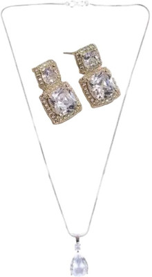 SRK Fashions Alloy White, Silver Jewellery Set(Pack of 1)