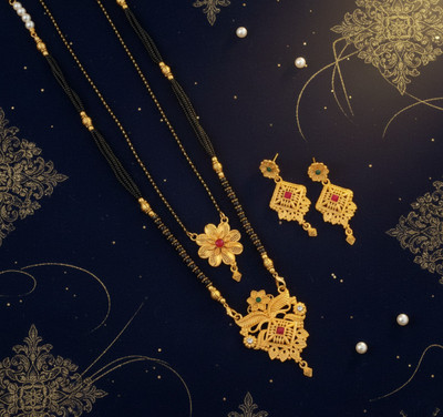 Rasadiya Brass Gold-plated Gold Jewellery Set(Pack of 1)