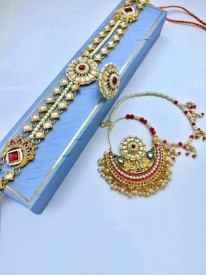 ramimitation Alloy Gold-plated Pink, Gold Jewellery Set(Pack of 2)