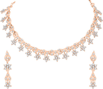 Atasi International Alloy Rhodium Rose Gold Jewellery Set(Pack of 1)