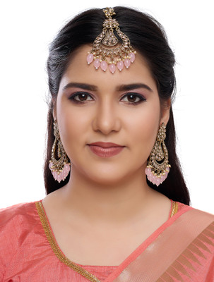 R A Enterprises Alloy Gold-plated Pink Jewellery Set(Pack of 3)