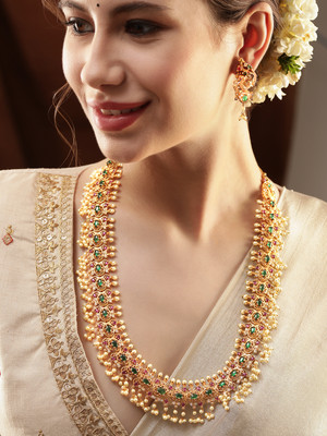 RUBANS Brass Gold-plated Gold Jewellery Set(Pack of 3)