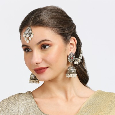 VATSALYA creation Alloy Gold-plated White, Silver Jewellery Set(Pack of 1)