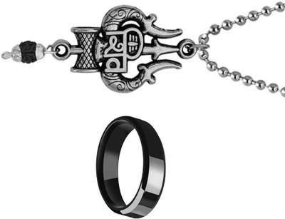 KINGSTYLEIMPEX Stainless Steel Sterling Silver Silver Jewellery Set(Pack of 3)