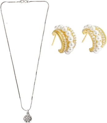 SRK Fashions Stone Silver, Gold Jewellery Set(Pack of 1)