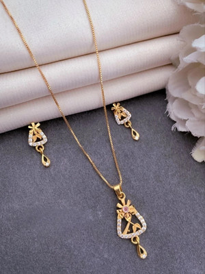 DHIMMARBROTHERS Alloy Gold-plated Gold Jewellery Set(Pack of 3)