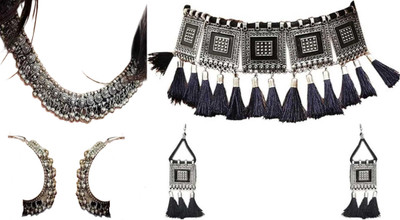 JMBW INTERNATIONAL Alloy White, White Jewellery Set(Pack of 2)