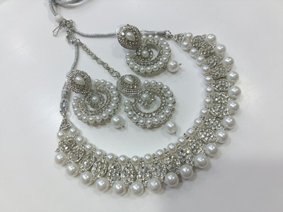 Yanshika Alloy Rhodium White Jewellery Set(Pack of 4)