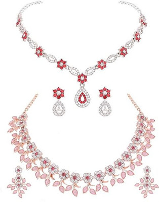 BRILLIANT BEADS JEWELS Alloy Red Jewellery Set(Pack of 2)