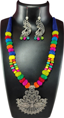 Nightsky Oxidised Silver Multicolor Jewellery Set(Pack of 1)