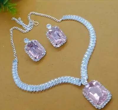 PARMESHWAR IMITATION Crystal Silver Multicolor Jewellery Set(Pack of 1)