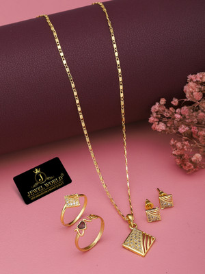 Jewel WORLD Brass, Alloy Gold-plated Multicolor Jewellery Set(Pack of 1)