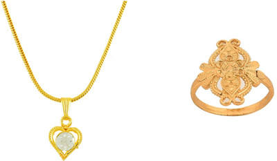 Kezlin Metal Gold-plated Gold Jewellery Set(Pack of 1)