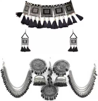 BZ Device Alloy Sterling Silver Black Jewellery Set(Pack of 1)