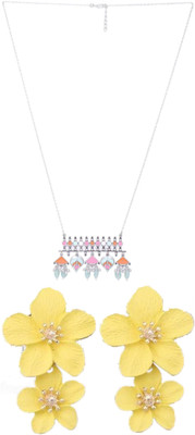 Gauri Fashions Stone Multicolor, Yellow Jewellery Set(Pack of 1)