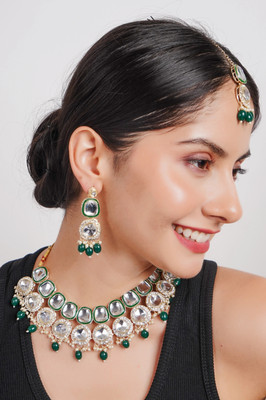 Divisha Alloy Gold-plated Multicolor Jewellery Set(Pack of 1)