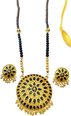 balaji gold Copper Gold-plated Black Jewellery Set(Pack of 1)