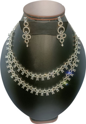 JAVERIA JEWELLRY CREATION Metal White Jewellery Set(Pack of 1)