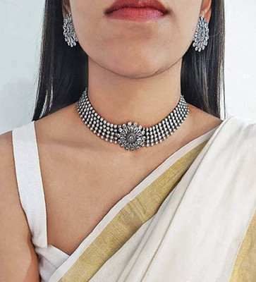 JMBW INTERNATIONAL Alloy Silver Jewellery Set(Pack of 1)