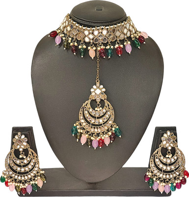 Zarmar fashion Alloy Gold-plated Multicolor Jewellery Set(Pack of 1)