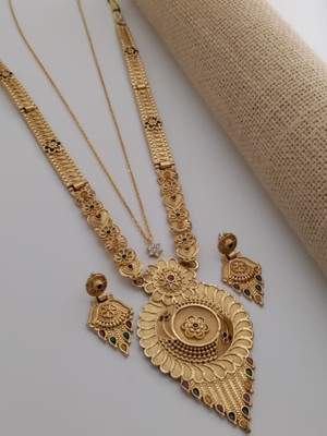 Niva Fashion Brass Gold-plated Gold Jewellery Set(Pack of 1)