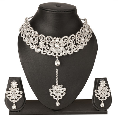maayeri JEWELS Alloy Silver Jewellery Set(Pack of 1)