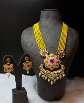 SatnamCreation Alloy Gold-plated Yellow Jewellery Set(Pack of 1)