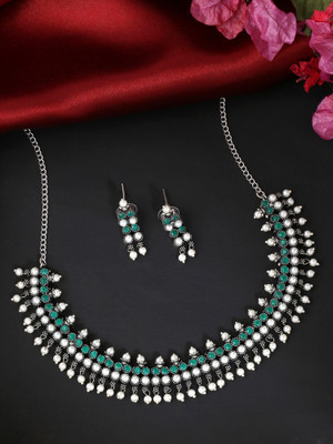 YELLOW CHIMES Metal Green Jewellery Set(Pack of 1)