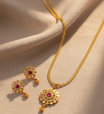 Kagul Alloy Gold Jewellery Set(Pack of 1)