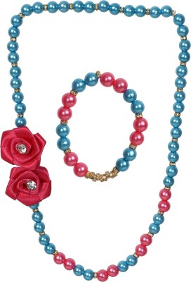 Coco Candy Plastic Blue, Pink Jewellery Set(Pack of 1)