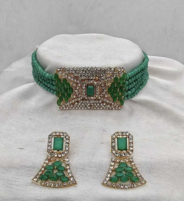 RAHUL TRADERS Alloy Gold-plated Turquoise Jewellery Set(Pack of 1)