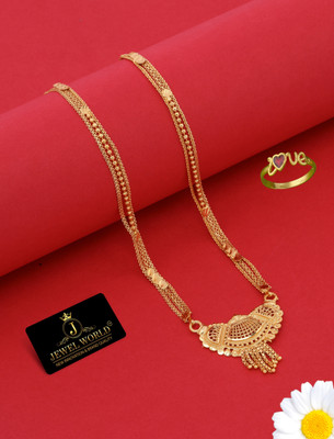 Jewel WORLD Brass, Copper Gold-plated Gold, Black Jewellery Set(Pack of 1)