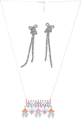 SRK Fashions Alloy Multicolor, Silver Jewellery Set(Pack of 1)