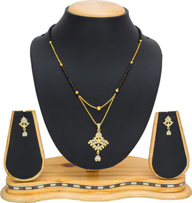 LUXOR Alloy Gold-plated Black, Gold Jewellery Set(Pack of 1)