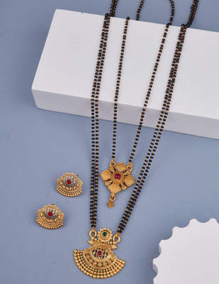 BELLADOR Alloy Gold-plated Gold Jewellery Set(Pack of 2)