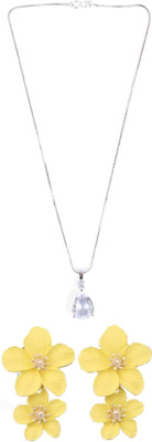 Opus Gems Stone Silver, Yellow Jewellery Set(Pack of 1)