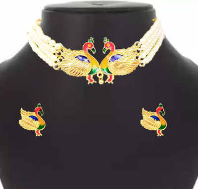 SDR Alloy Gold-plated Multicolor Jewellery Set(Pack of 1)