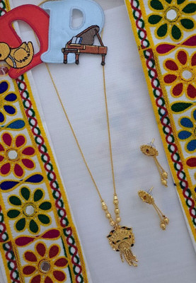 DPMARKETING Alloy Gold-plated Gold, Green, Multicolor, Yellow Jewellery Set(Pack of 2)