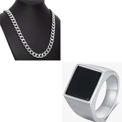 MAATRCHAAYA Stainless Steel Sterling Silver Silver Jewellery Set(Pack of 2)