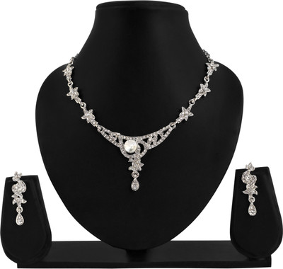 R A Enterprises Alloy Silver Jewellery Set(Pack of 1)