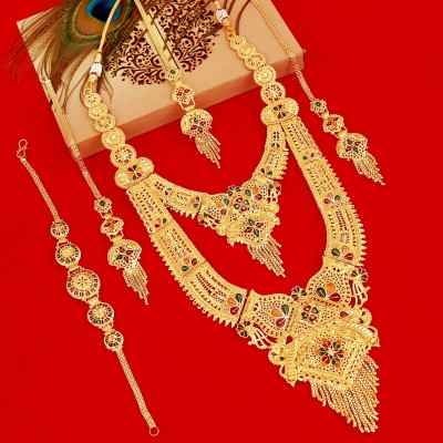MANSIYAORANGE Alloy Gold-plated Gold Jewellery Set(Pack of 1)