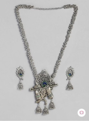 Ruhi Alloy Silver Jewellery Set(Pack of 1)